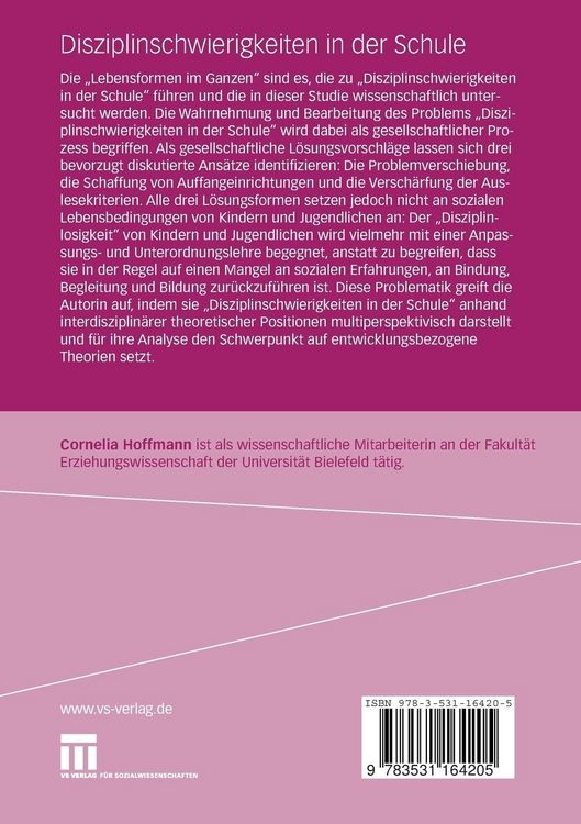 Produktbild: Disziplinschwierigkeiten in der Schule