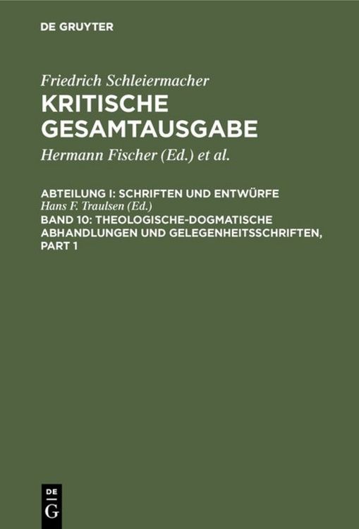 Produktbild: Theologische-dogmatische Abhandlungen und Gelegenheitsschriften