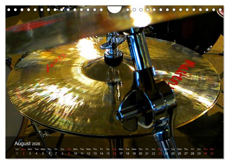 Produktbild: DRUMS ONSTAGE (Wall Calendar 2026 DIN A4 landscape), CALVENDO 12 Month Wall Calendar