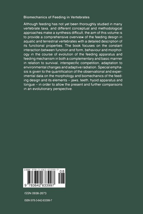 Produktbild: Biomechanics of Feeding in Vertebrates