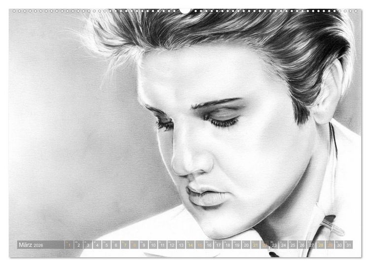 Produktbild: Hollywood Ikonen in Bleistift (hochwertiger Premium Wandkalender 2026 DIN A2 quer), Kunstdruck in Hochglanz
