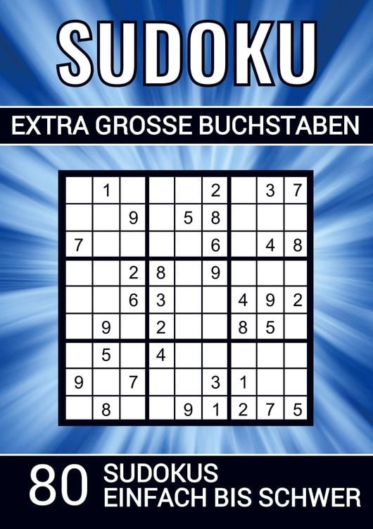 Produktbild: Sudoku extra grosse Buchstaben - 80 Sudokus einfach bis schwer
