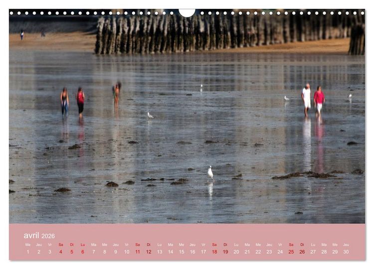 Produktbild: Sillonnez la plage (Calendrier mural 2026 DIN A3 vertical), CALVENDO calendrier mensuel