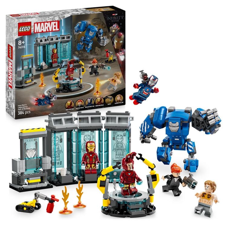 Produktbild: LEGO Marvel Iron Mans Labor: Halle der R&uuml;stungen - Bauspielzeug 76315
