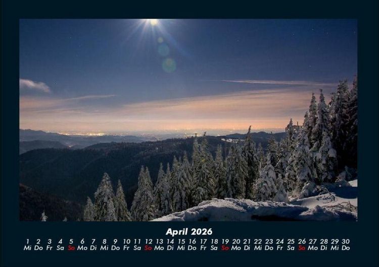 Produktbild: Landschaftskalender 2026 Fotokalender DIN A4