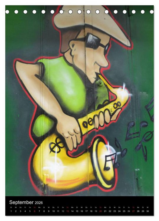 Produktbild: KA- GRAFFITI (Tischkalender 2026 DIN A5 hoch), CALVENDO Monatskalender
