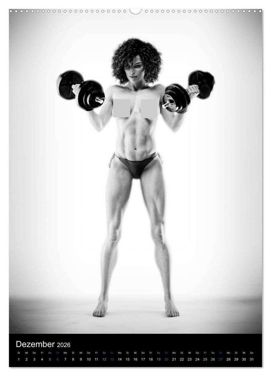 Produktbild: Kraft-Akt - Fitnessgirls in erotischen Abbildungen (hochwertiger Premium Wandkalender 2026 DIN A2 hoch), Kunstdruck in Hochglanz