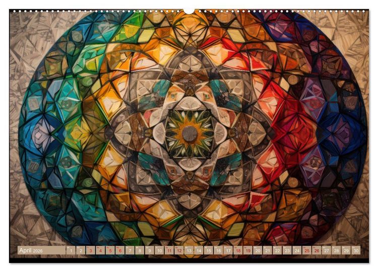 Produktbild: Geometrische Kaleidoskope (hochwertiger Premium Wandkalender 2026 DIN A2 quer), Kunstdruck in Hochglanz