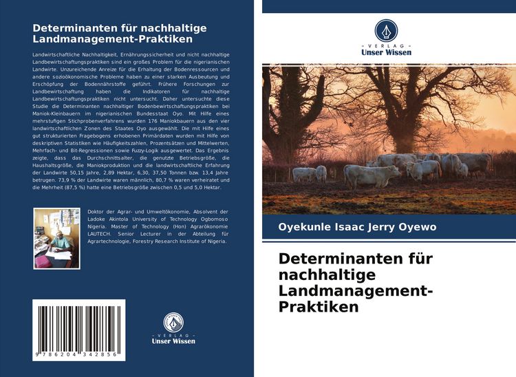 Produktbild: Determinanten f&uuml;r nachhaltige Landmanagement-Praktiken