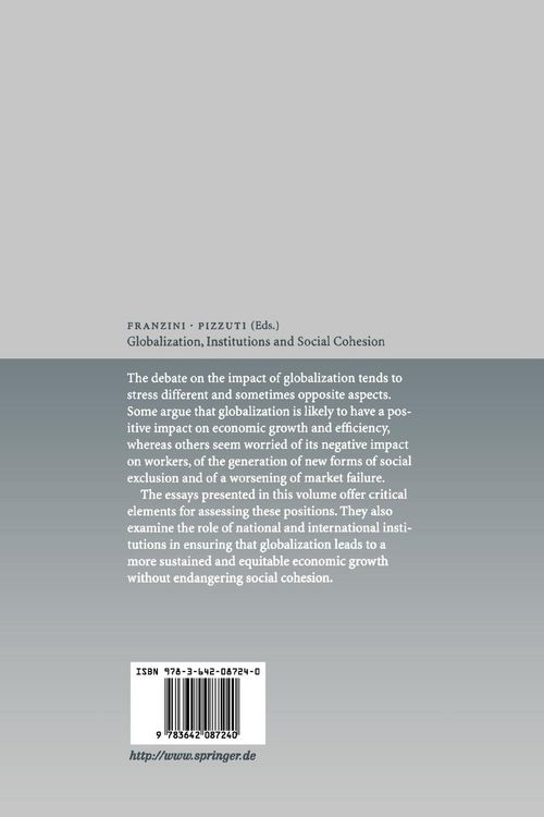 Produktbild: Globalization, Institutions and Social Cohesion