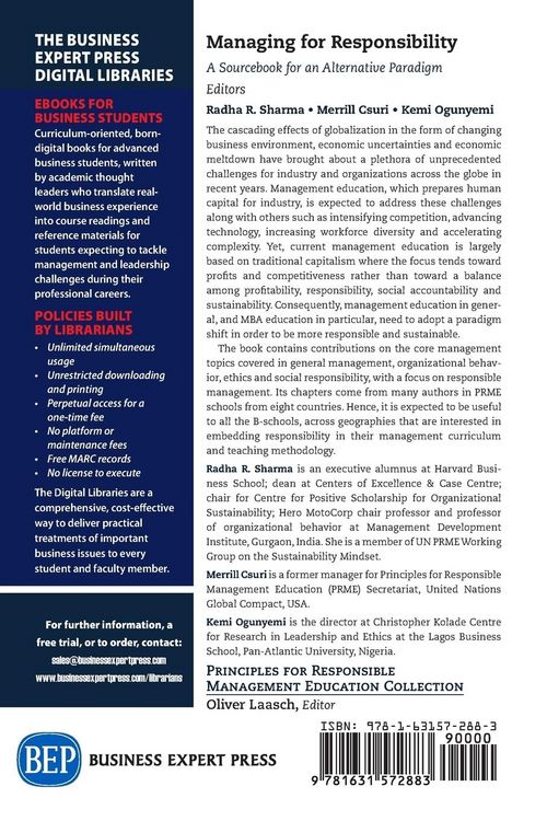 Produktbild: Managing for Responsibility