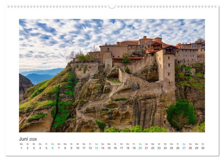 Produktbild: Meteora - Dem Himmel so nah (Wandkalender 2026 DIN A2 quer), CALVENDO Monatskalender
