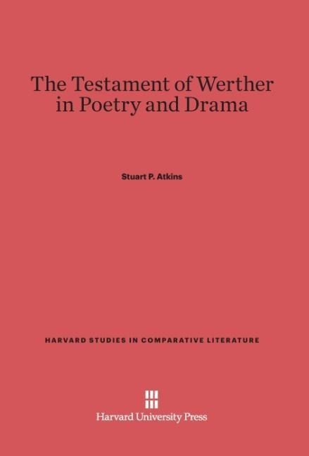 Produktbild: The Testament of Werther in Poetry and Drama