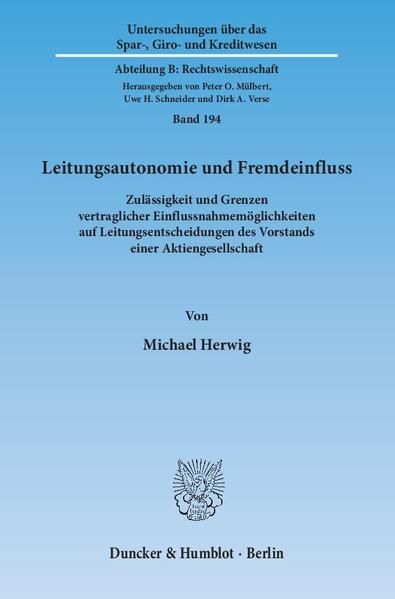 Produktbild: Leitungsautonomie und Fremdeinfluss.