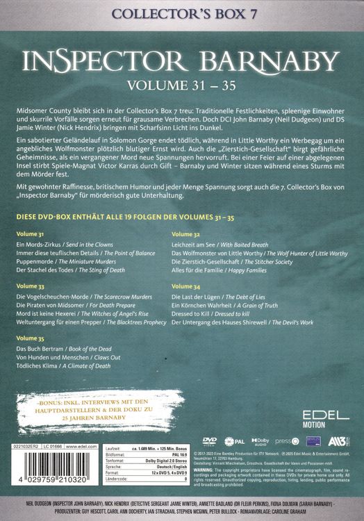 Produktbild: Inspector Barnaby - Collector's Box 7/Vol. 31-35 [16 DVDs]