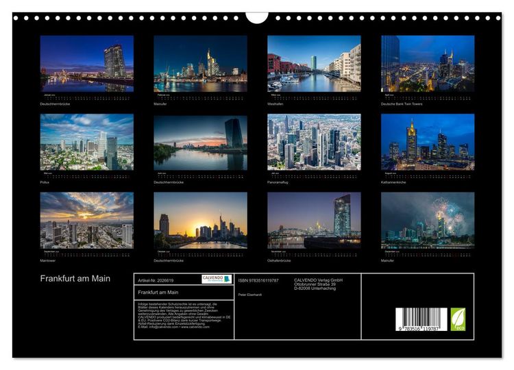 Produktbild: Frankfurt am Main (Wandkalender 2026 DIN A3 quer), CALVENDO Monatskalender