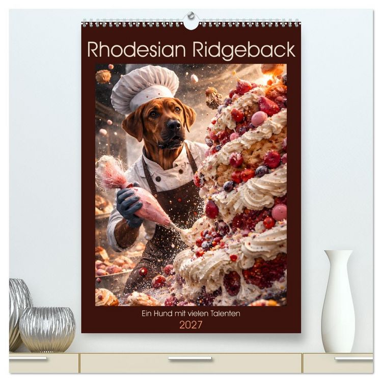 Produktbild: Rhodesian Ridgeback - Ein Hund mit vielen Talenten (hochwertiger Premium Wandkalender 2027 DIN A2 hoch), Kunstdruck in Hochglanz