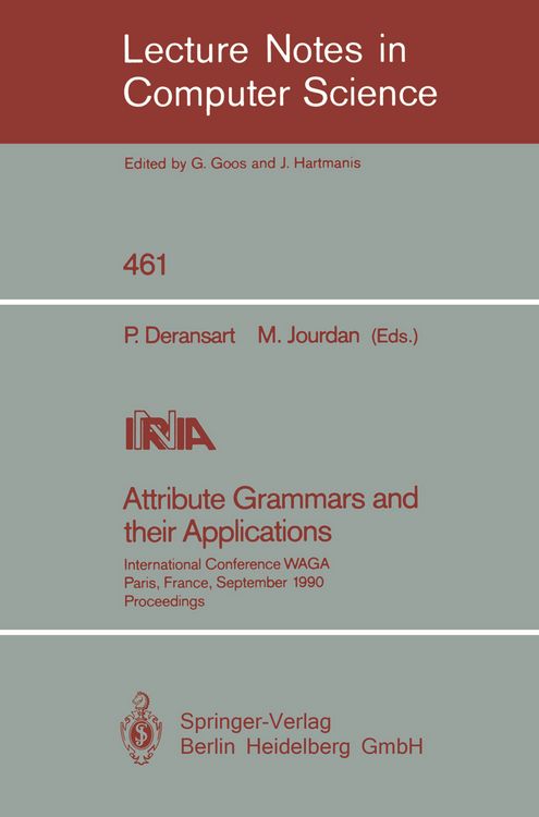 Produktbild: Attribute Grammars and their Applications