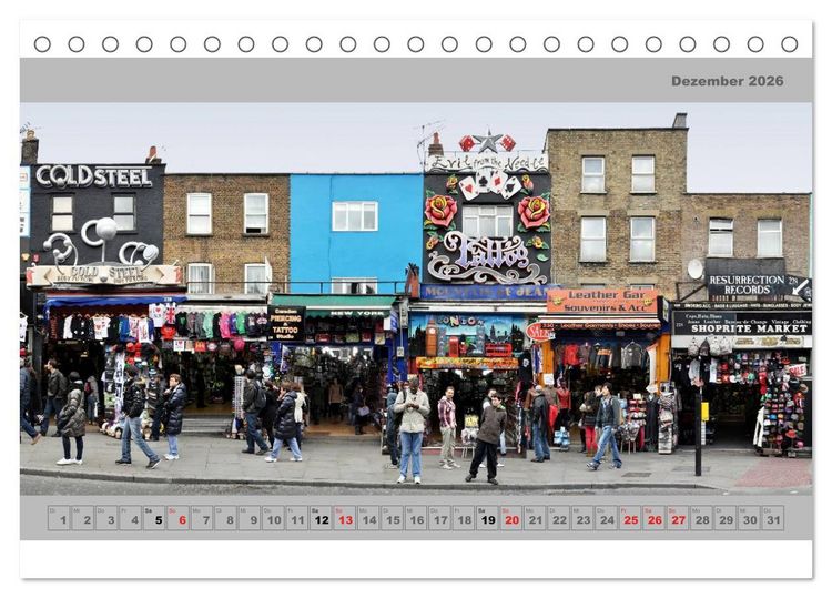 Produktbild: London Fassade 2026 (Tischkalender 2026 DIN A5 quer), CALVENDO Monatskalender
