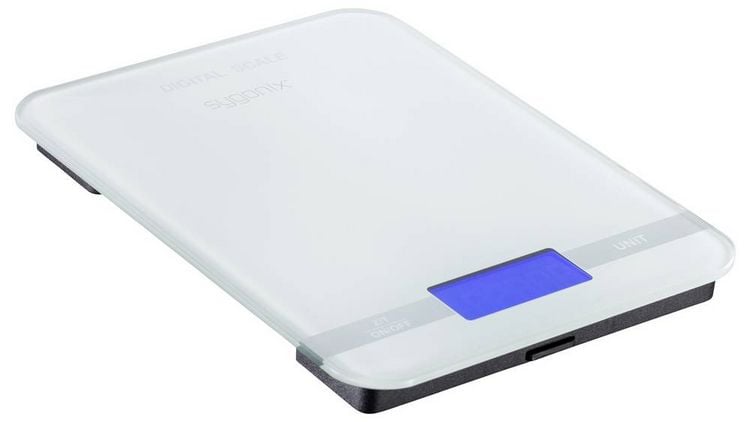 Produktbild: Sygonix Digitale K&uuml;chenwaage digital W&auml;gebereich (max.)=5kg Milchglas 165 x 220 x 20