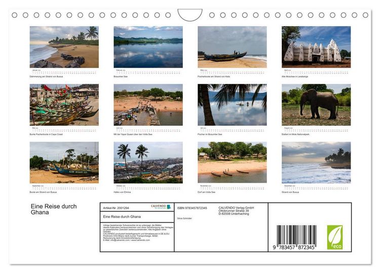 Produktbild: Eine Reise durch Ghana (Wandkalender 2026 DIN A4 quer), CALVENDO Monatskalender