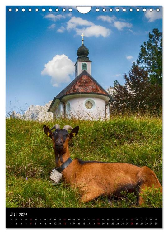Produktbild: Bergblicke - Mittenwald (Wandkalender 2026 DIN A4 hoch), CALVENDO Monatskalender