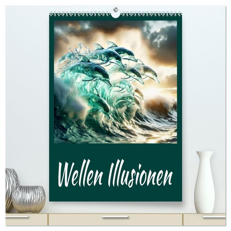 Produktbild: Wellen Illusionen (hochwertiger Premium Wandkalender 2026 DIN A2 hoch), Kunstdruck in Hochglanz