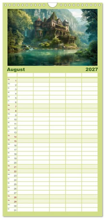 Produktbild: Familienplaner 2027 - Im Reich der Elben mit 5 Spalten (Wandkalender, 21 x 45 cm) CALVENDO