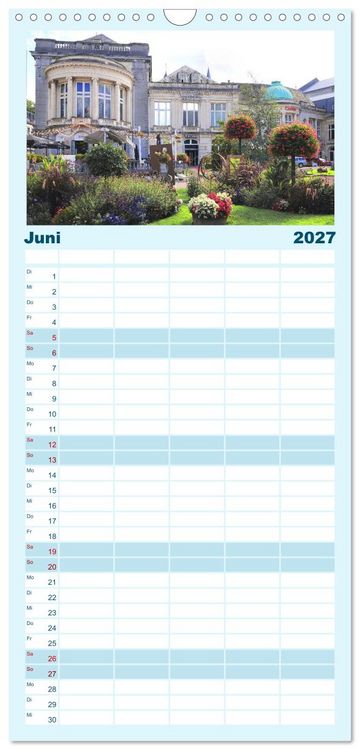 Produktbild: Familienplaner 2027 - SPA - Die belgische Stadt des Wassers mit 5 Spalten (Wandkalender, 21 x 45 cm) CALVENDO