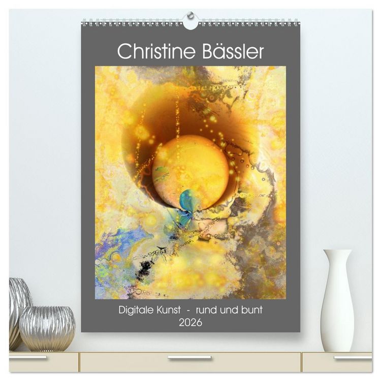 Produktbild: Digitale Kunst - rund und bunt (hochwertiger Premium Wandkalender 2026 DIN A2 hoch), Kunstdruck in Hochglanz