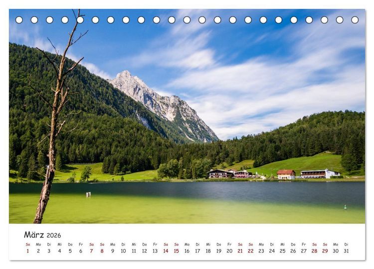 Produktbild: Einzigartige Seen in Bayern (Tischkalender 2026 DIN A5 quer), CALVENDO Monatskalender