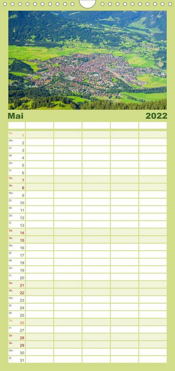 Produktbild: Familienplaner Rund um Oberstdorf (Wandkalender 2022 , 21 cm x 45 cm, hoch)