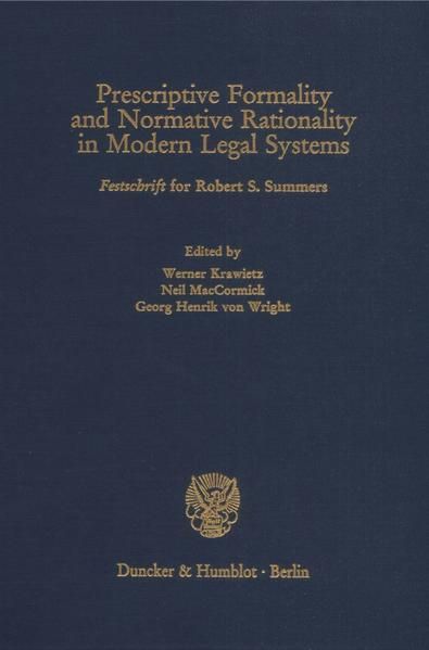Produktbild: Prescriptive Formality and Normative Rationality in Modern Legal Systems.