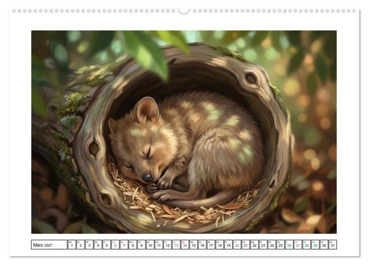 Produktbild: Quokkas - Gl&uuml;ckliche Momente im australischen Busch (hochwertiger Premium Wandkalender 2027 DIN A2 quer), Kunstdruck in Hochglanz