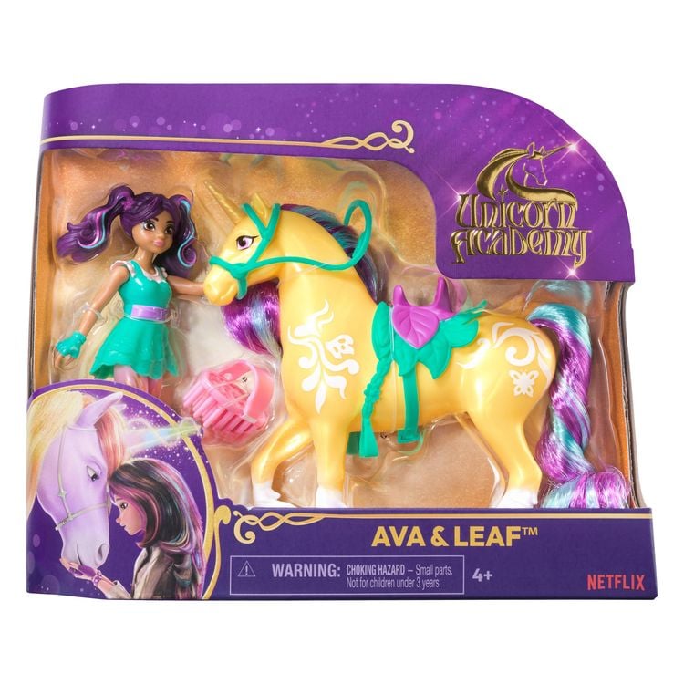 Produktbild: Unicorn Academy Ava und Einhorn Leaf Set - ca. 12 cm
