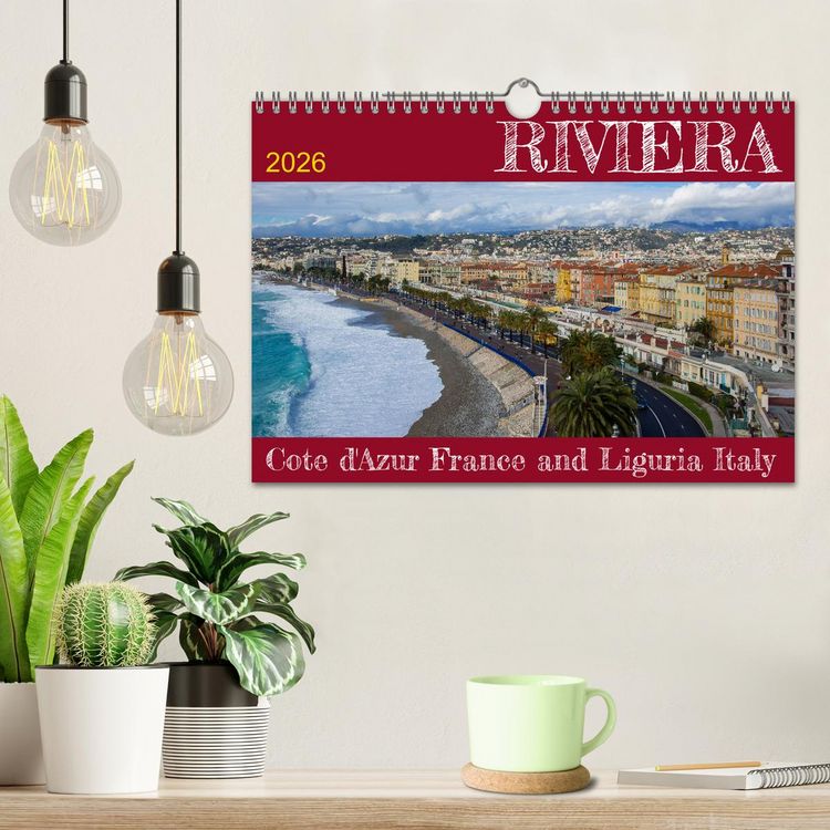 Produktbild: Riviera &ndash; Cote d&rsquo;Azur France and Liguria Italy (Wall Calendar 2026 DIN A4 landscape), CALVENDO 12 Month Wall Calendar