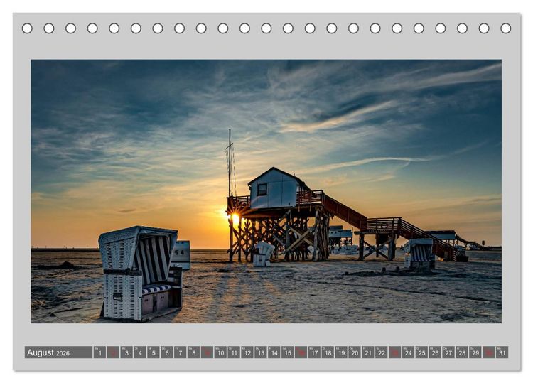 Produktbild: Zuhause am Meer (Tischkalender 2026 DIN A5 quer), CALVENDO Monatskalender
