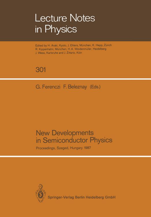 Produktbild: New Developments in Semiconductor Physics