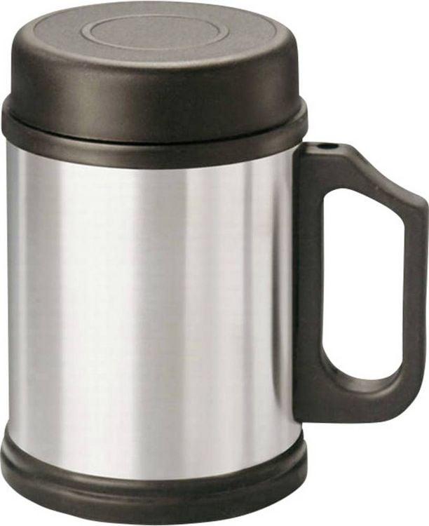 Produktbild: MATO interpr&auml;sent Thermobecher Edelstahl (geb&uuml;rstet), Schwarz 0.350l 4093