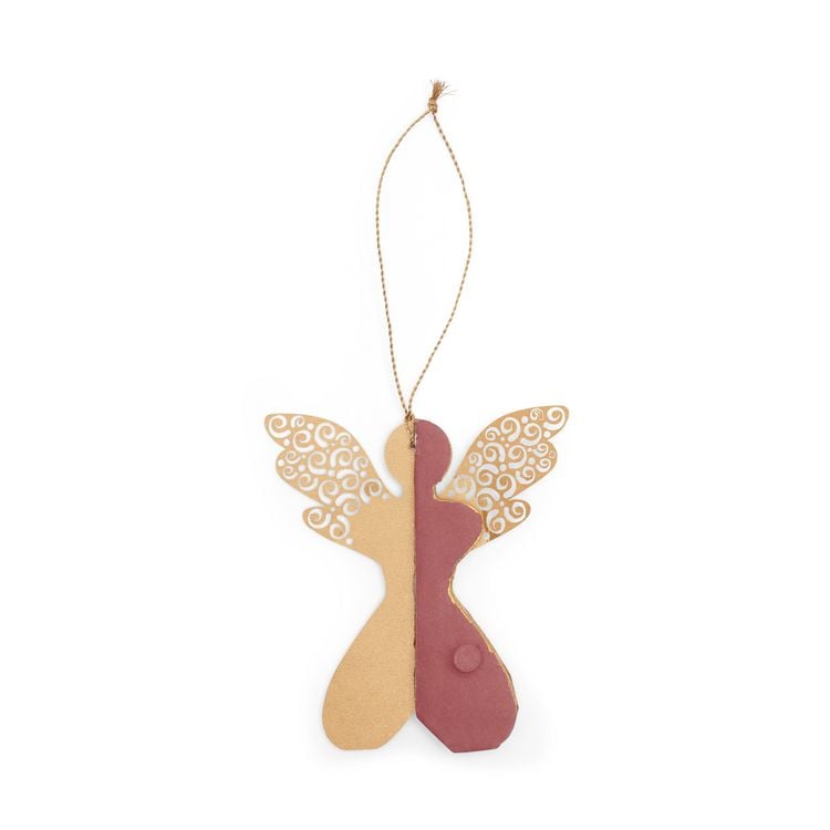 Produktbild: Engel Wabendekor 12 cm "bordeaux"