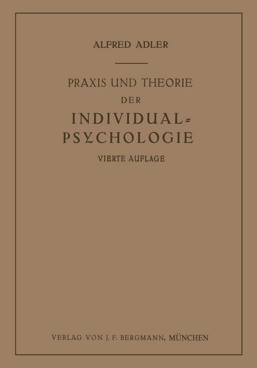 Produktbild: Praxis und Theorie der Individual-Psychologie