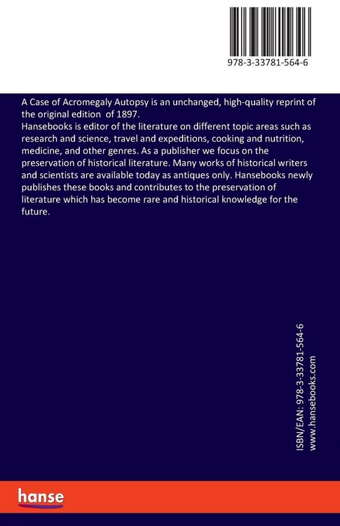 Produktbild: A Case of Acromegaly Autopsy