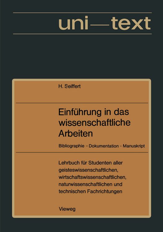 Produktbild: Einf&uuml;hrung in das wissenschaftliche Arbeiten