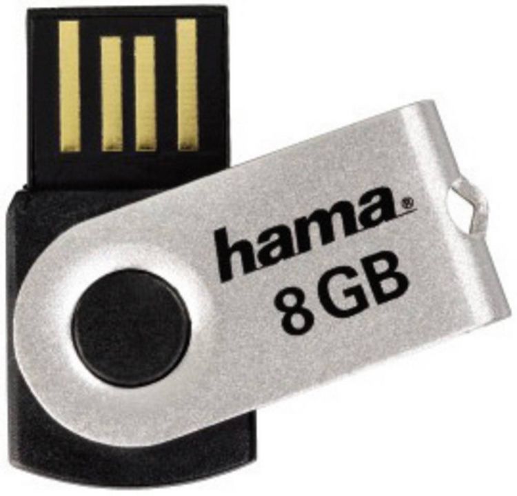 Produktbild: Hama Rotate USB-Stick 8 GB Schwarz 90891 USB 2.0