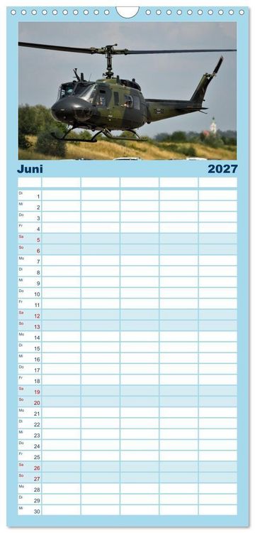 Produktbild: Familienplaner 2027 - Hubschrauberdynamik in allen Facetten mit 5 Spalten (Wandkalender, 21 x 45 cm) CALVENDO
