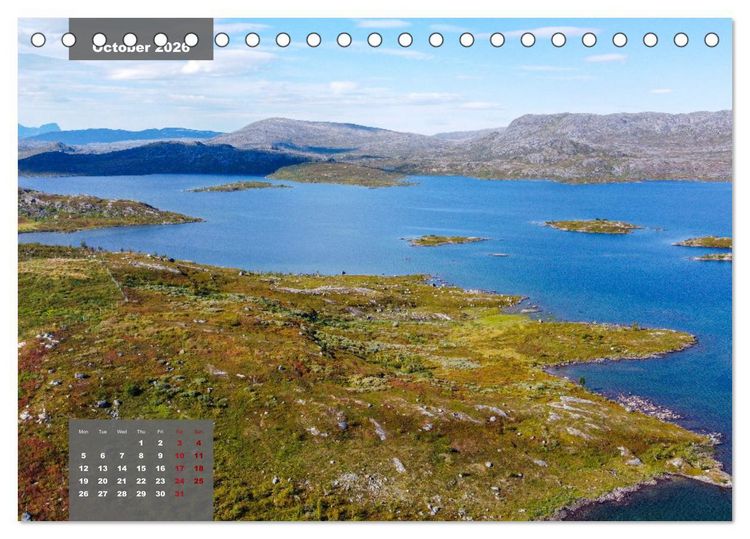 Produktbild: Bird's eye view of Norway (Desk Calendar 2026 DIN A5 landscape), CALVENDO 12 Month DeskCalendar