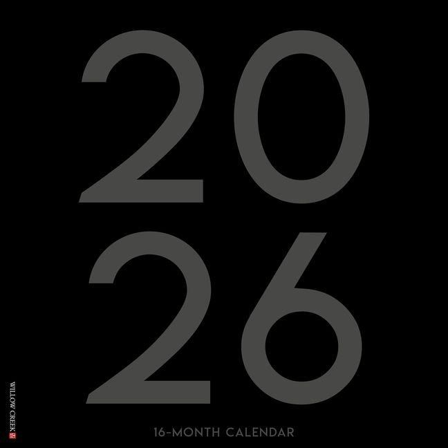 Produktbild: Black & White Professional Large Grid 2026 12 X 12 Wall Calendar