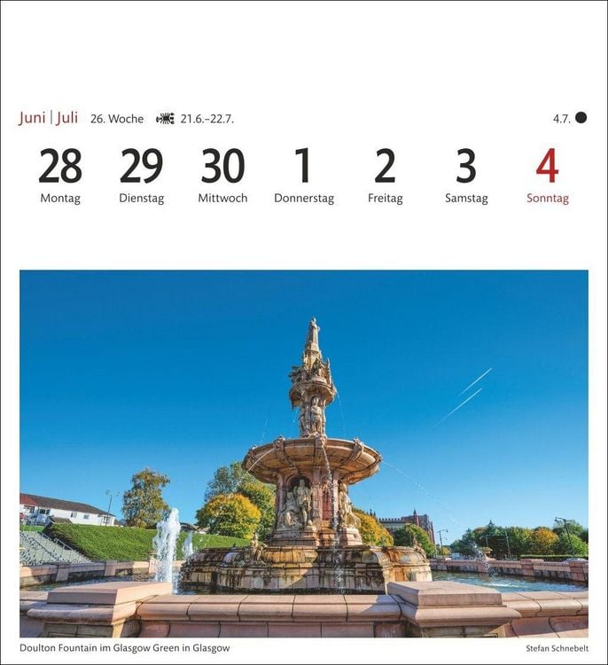 Produktbild: Schottland Sehnsuchtskalender 2027 - Wochenkalender mit 53 Postkarten