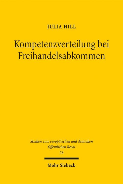 Produktbild: Kompetenzverteilung bei Freihandelsabkommen