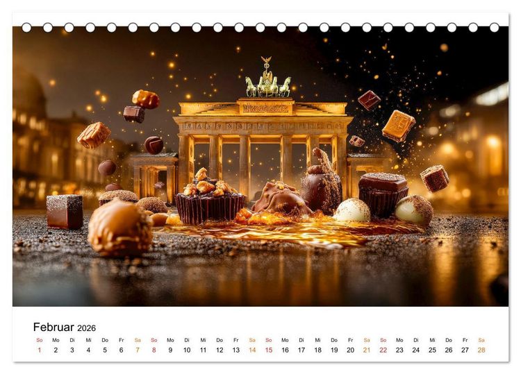 Produktbild: S&uuml;&szlig;e Skyline Symphonie (Tischkalender 2026 DIN A5 quer), CALVENDO Monatskalender